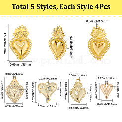 20 Stück 5 Stile Legierungsanhänger&nbsp;FIND-SC0017-34