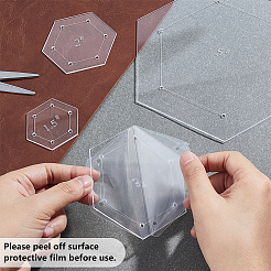 Kit de gabarits en acrylique&nbsp;TOOL-WH0155-247A