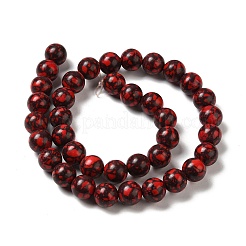 Fili di perline tinti con pietre preziose sintetiche&nbsp;G-P507-03B-08