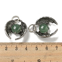 Pendenti di avventurina verde naturale pipistrello&nbsp;G-F766-03AS-04