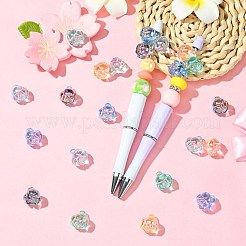 30 pièce de perles acryliques transparentes électrolytiques de 5 couleurs&nbsp;PACR-CJ0001-41