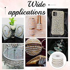 Keramik-Selbstklebe-Strass-Bandborte&nbsp;DIY-WH0105-013