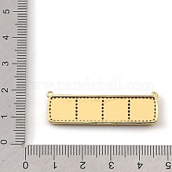 Ciondoli connettore in ottone con micro pavé di zirconi chiari&nbsp;CU-CBA30E8-01G-B02