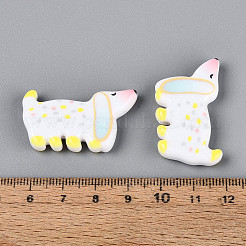Perles de résine opaques imprimées&nbsp;RESI-N043-04E