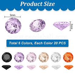 120 cabochon en zircone cubique de qualité A en forme de diamant&nbsp;ZIRC-PH0001-43D-04