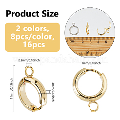 201 accesorios para pendientes de aro huggie de acero inoxidable&nbsp;FIND-DC0006-43B