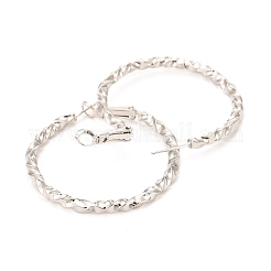 Orecchini a cerchio in ottone&nbsp;EJEW-F273-04A-P
