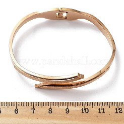 Braccialetti con cerniera in acciaio inossidabile 304 placcato ionico (ip) per donna&nbsp;BJEW-A011-22RG