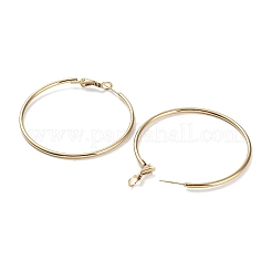 Boucles d'oreilles créoles en acier inoxydable 304 pour femmes et hommes&nbsp;EJEW-B049-02F-G