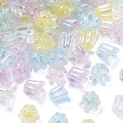 300pcs 6 couleurs perles acryliques transparentes&nbsp;TACR-CJ0001-65