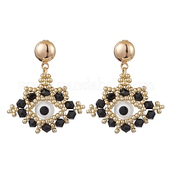 Boucles d'oreilles à tige en perles de rocaille en verre&nbsp;EJEW-MZ00270