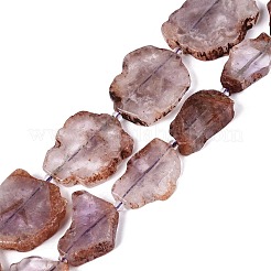 Stränge aus natürlichen violetten Phantomquarz-/violetten Lodolith-Quarz-Scheibenperlen&nbsp;G-N362-11A-01