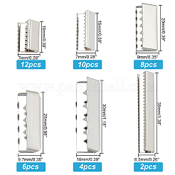 42 Stück Messing-Band-Crimp-Enden in 6 Größen&nbsp;KK-PH0009-45