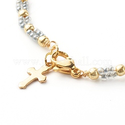 Braccialetto di perline di semi di vetro per le donne della ragazza&nbsp;BJEW-JB06746-03