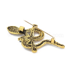 Spille in lega di serpente con strass per vestiti da zaino&nbsp;JEWB-Z040-01A-AG