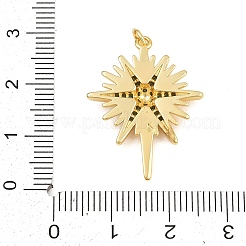 Pendentifs en laiton micro pavé de zircons cubiques bleu ciel&nbsp;CU-CBA4A93-03B-G