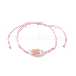 Verstellbare Armbänder aus geflochtenen Perlen aus Nylonschnur&nbsp;BJEW-MZ00170-05