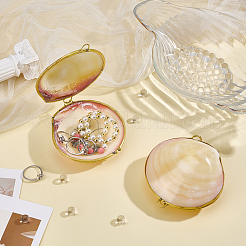 2 présentoir de rangement pour bagues en coquillage naturel&nbsp;SHEL-MA0001-03