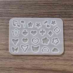 Fai da te stella/cuore/fiore/musica shaker riempitivo stampi in silicone per sabbie mobili&nbsp;DIY-G079-03B
