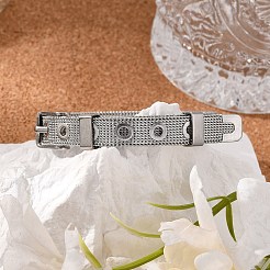 Braccialetti da polso unisex alla moda in acciaio inossidabile 304 resistenti all'ossidazione&nbsp;BJEW-F065B-01