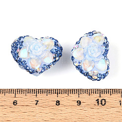 Herzförmige Polymer Clay Pflaster Strass Perlen&nbsp;RB-T018-03F