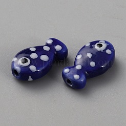 Abalorios de porcelana hechas a mano&nbsp;PORC-WH20001-02C