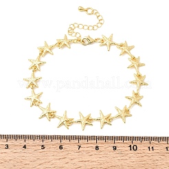 Messing-Gliederkettenarmbänder für Frauen&nbsp;BJEW-D457-02G