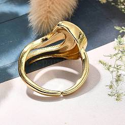Verstellbare Fingerringe aus Messing mit Gestellbeschichtung für Damen&nbsp;RJEW-M028-33G