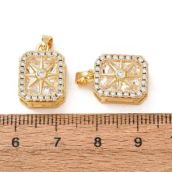 Pendenti in zirconi cubici trasparenti in micro pavè di ottone&nbsp;CU-CBADD64-16G
