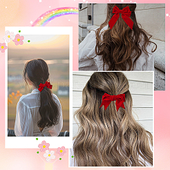 8 Stil Stoff Plüsch Bowknot Alligator Haarspangen&nbsp;PHAR-SP0001-19
