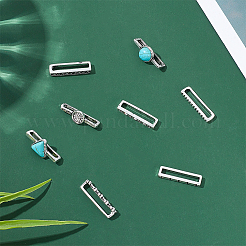 8 Stück 8 Stil halbrund & dreieckig synthetisches Türkis Uhrenarmband Charms Set&nbsp;MOBA-PH0001-12