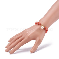 Braccialetti di fascino di perle naturali&nbsp;BJEW-JB05963-02