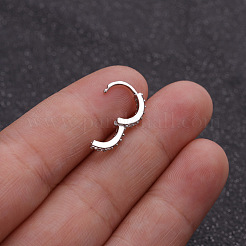 Orecchini a cerchio in ottone micro pavé di zirconi cubici trasparenti&nbsp;WGEB3ED-01