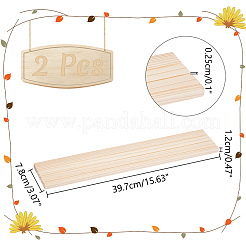 Supports de cartes d'affichage de boucles d'oreilles en bois à 3 emplacement&nbsp;LS-ODIS-WH0070-01