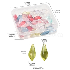 50 Stück handgefertigte Bunte Malerei-Perlen aus Goldsand&nbsp;LAMP-FS0001-22