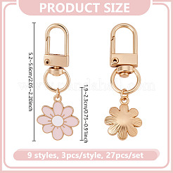 27 pz 9 stili margherita lega smalto ciondolo decorazione&nbsp;HJEW-NB00269