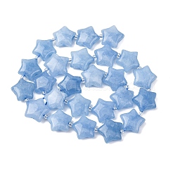 Gefärbte natürliche Aquamarin Perlen Stränge&nbsp;G-K359-E10