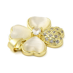 Porte micro ouvrent pendentifs zircone cubique en laiton de placage&nbsp;KK-Q784-32G-01