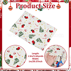 Bedruckter Polyesterstoff mit Weihnachtsmotiv&nbsp;DIY-WH0308-623C