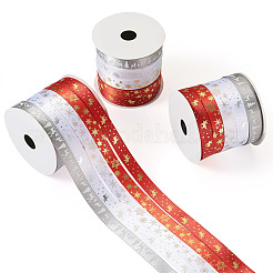 3 rollo de cintas navideñas de poliéster con estampado en caliente de 10 m y 5 colores&nbsp;OCOR-TA0002-13