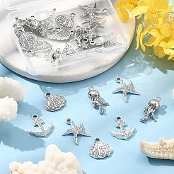 25 Stück 5 Stile Legierung Kristall Strass Anhänger&nbsp;FIND-FS0004-10