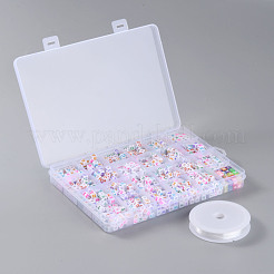 DIY 26 Buchstabe Acrylperlen Stretch Armbänder Kits für den Kindertag&nbsp;DIY-LS0001-04