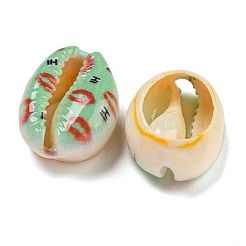 Bedruckte natürliche Muschelperlen&nbsp;BSHE-G037-01