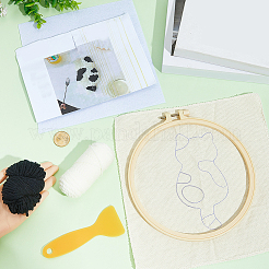 DIY-Untersetzer-Starter-Kits für Punch-Needle-Stickereien für Anfänger&nbsp;DIY-WH20095-002B