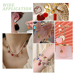 120pcs 30 styles pendentifs en émail en alliage de ton or clair&nbsp;ENAM-PH0002-68
