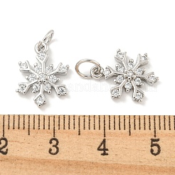 Placage de crémaillère en laiton micro pavé pendentifs en zircone cubique claire&nbsp;X-KK-B093-04A-P