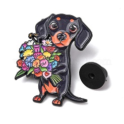 Dackel mit Blume&nbsp;JEWB-A038-02A-EB