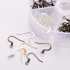1 scatola 6 color ottone ganci orecchino&nbsp;KK-X0090-01-NF
