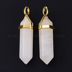 Colgantes en punta de jade blanco natural&nbsp;G-G025-01G-45