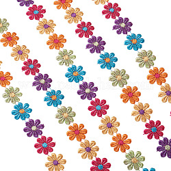 Colorful Polyester Lace Trim, Daisy Pattern, Colorful, 1